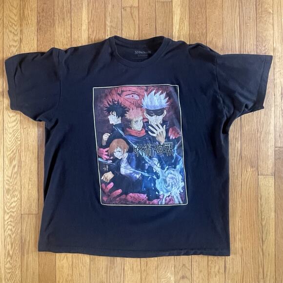 Jujutsu Kaisen T-Shirt XXL Yuji & Gojo Crunchy Roll Anime Manga Black Toge - Picture 6 of 6
